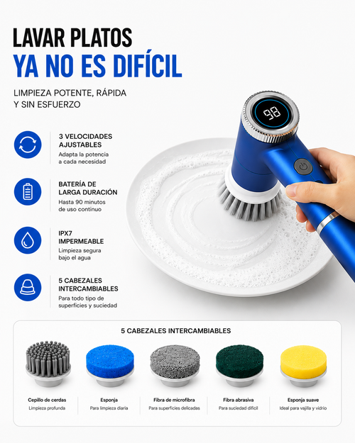 Moravelmo Clean PRO™ | Cepillo Eléctrico Multifunción